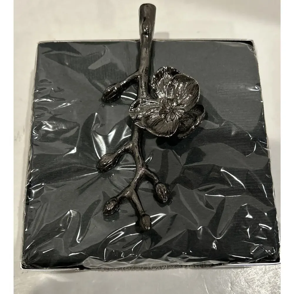 Michael Aram Black Orchid Cocktail Napkin Holder 5.25